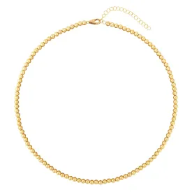 14K Gold Filled 3mm 16" 2" Beaded Necklace