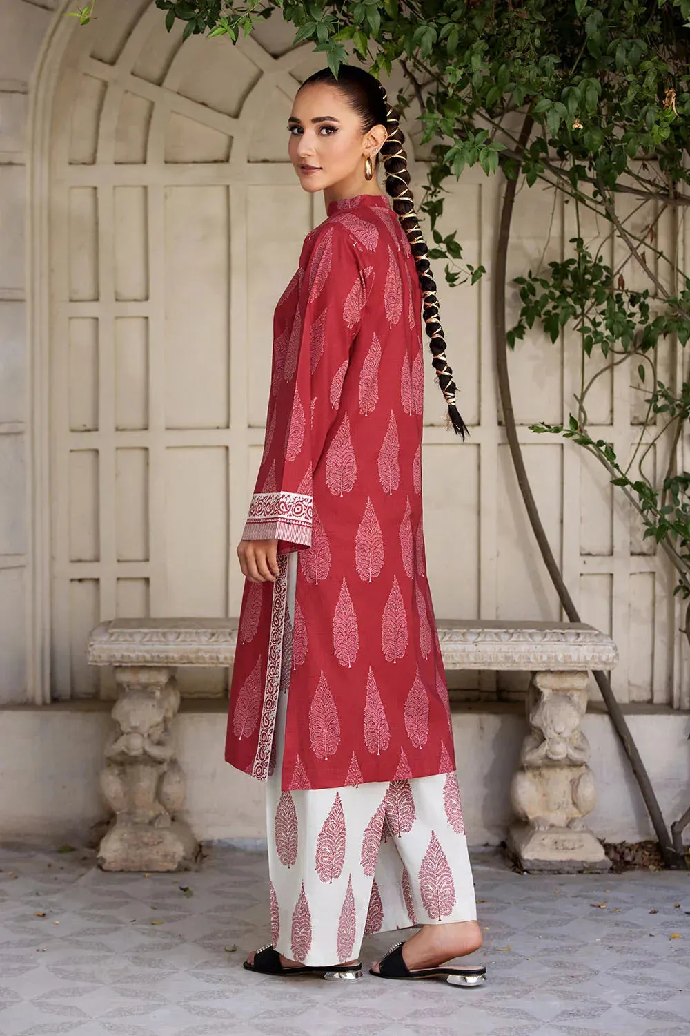 2PC Unstitched Printed Lawn Shirt and Trouser KST-2647