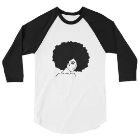 3/4 sleeve raglan shirt Afro