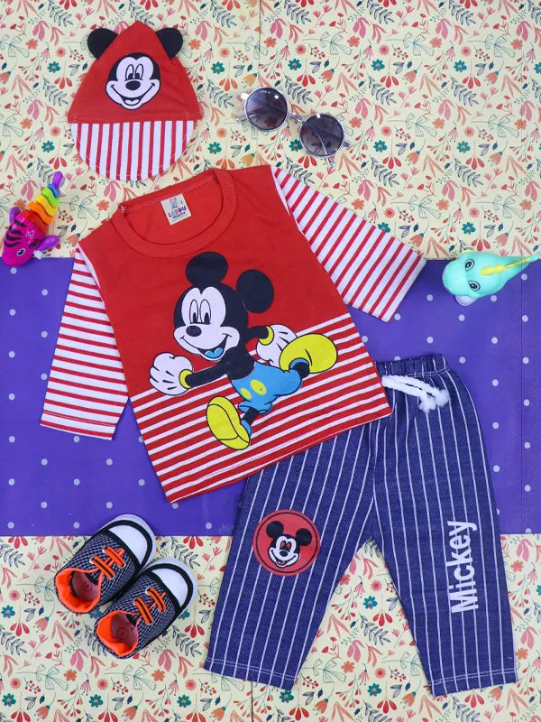 3Mth - 9Mth Mickey Red Baba Suit For Newborns HG NBS105