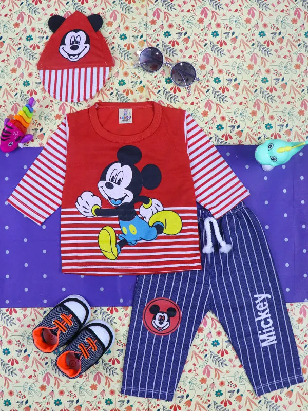 3Mth - 9Mth Mickey Red Baba Suit For Newborns HG NBS105