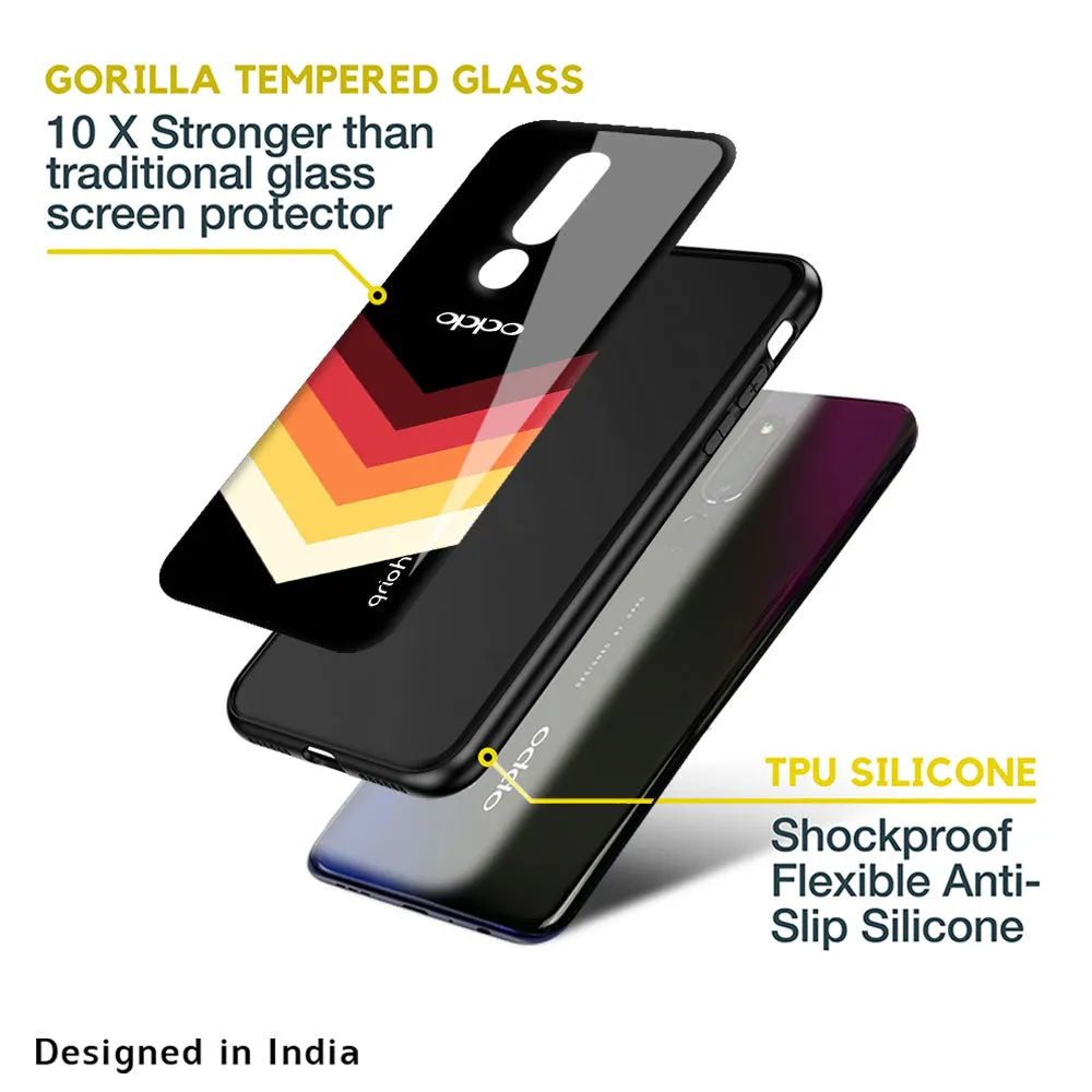 Abstract Arrow Pattern Glass Case For Oppo Find X2