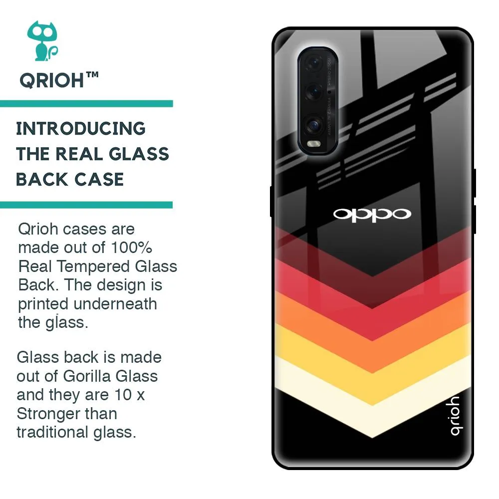 Abstract Arrow Pattern Glass Case For Oppo Find X2