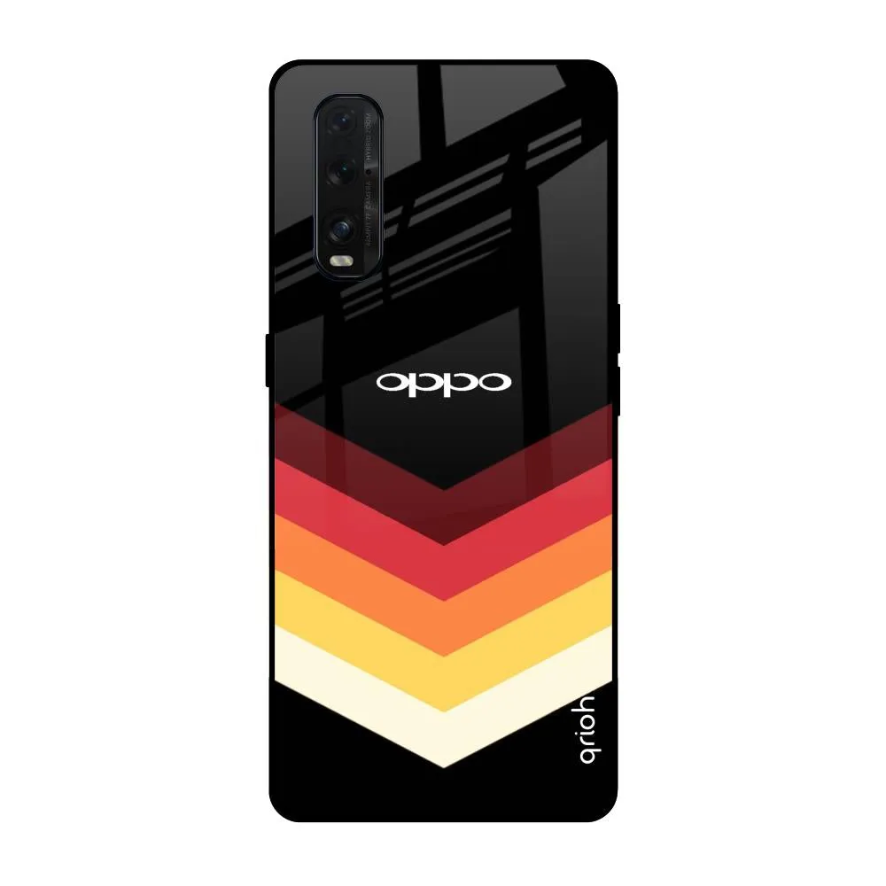 Abstract Arrow Pattern Glass Case For Oppo Find X2