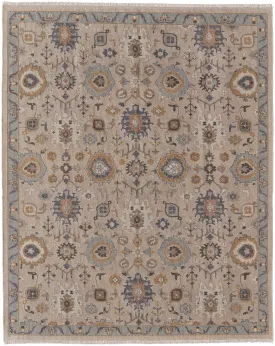 Aleska Oriental Tan/Blue/Gold Rug