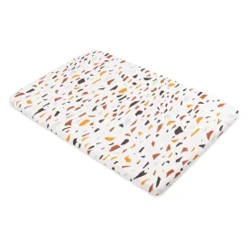 All-Stages Bassinet Sheet in GOTS-Certified Organic Muslin Cotton - Terrazzo