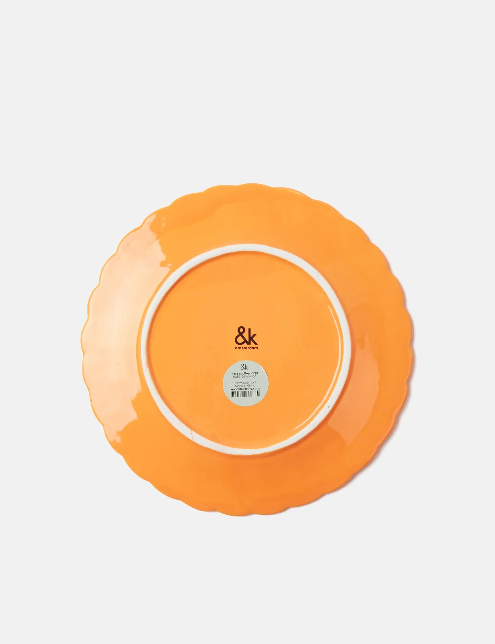 & Klevering Large Plate Scallop - Orange