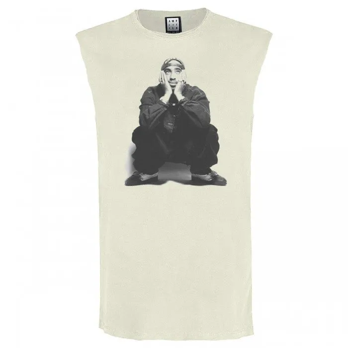 Amplified Unisex Adult Contemplation Tupac Shakur Sleeveless Tank Top