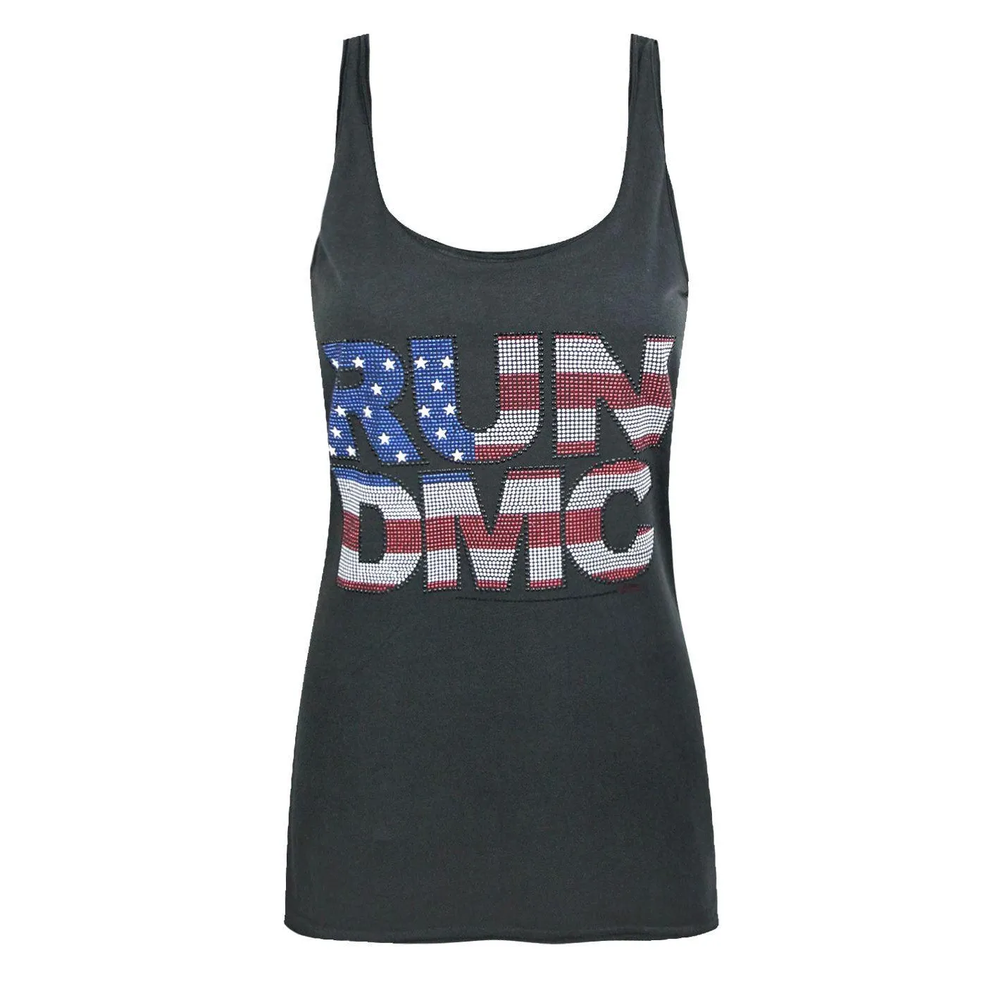 Amplified Womens/Ladies Run DMC USA Diamante Tank Top