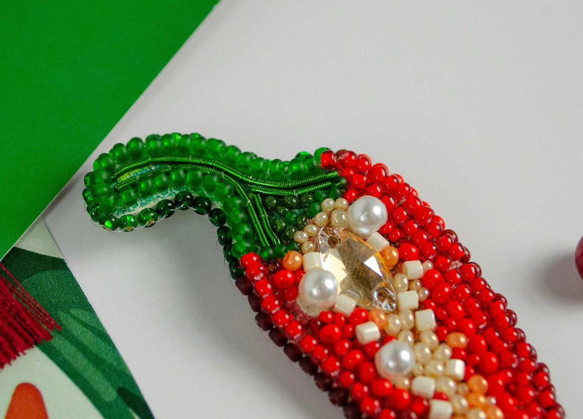 Bead Embroidery Decoration Kit  - Hot pepper AD-233