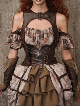 [Blood Supply] Dragon Era steampunk PU Corset Vest