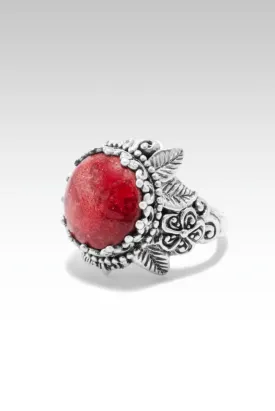 Bloom Where You are Planted Ring™ in Red Sponge Coral