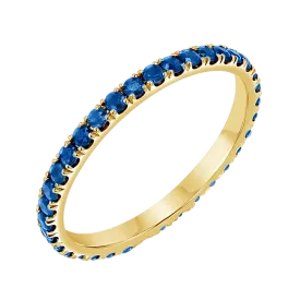 Blue Sapphire Eternity Band