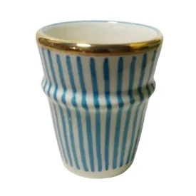 Blue Stripes Moroccan Coffee Cups