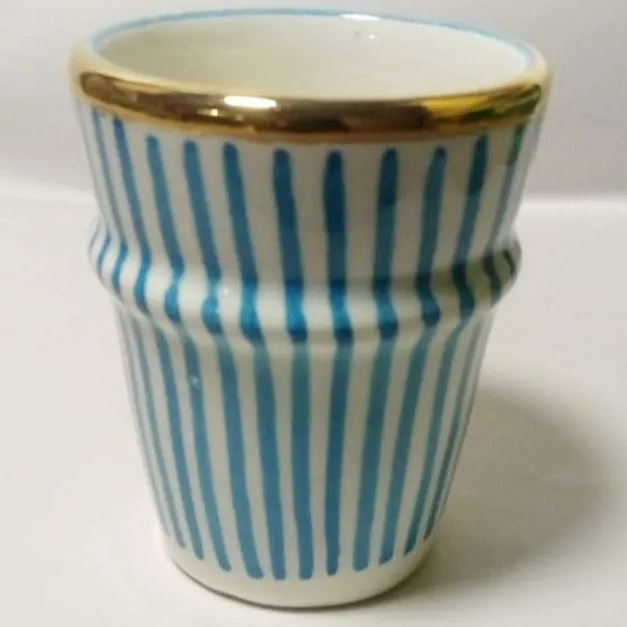 Blue Stripes Moroccan Coffee Cups