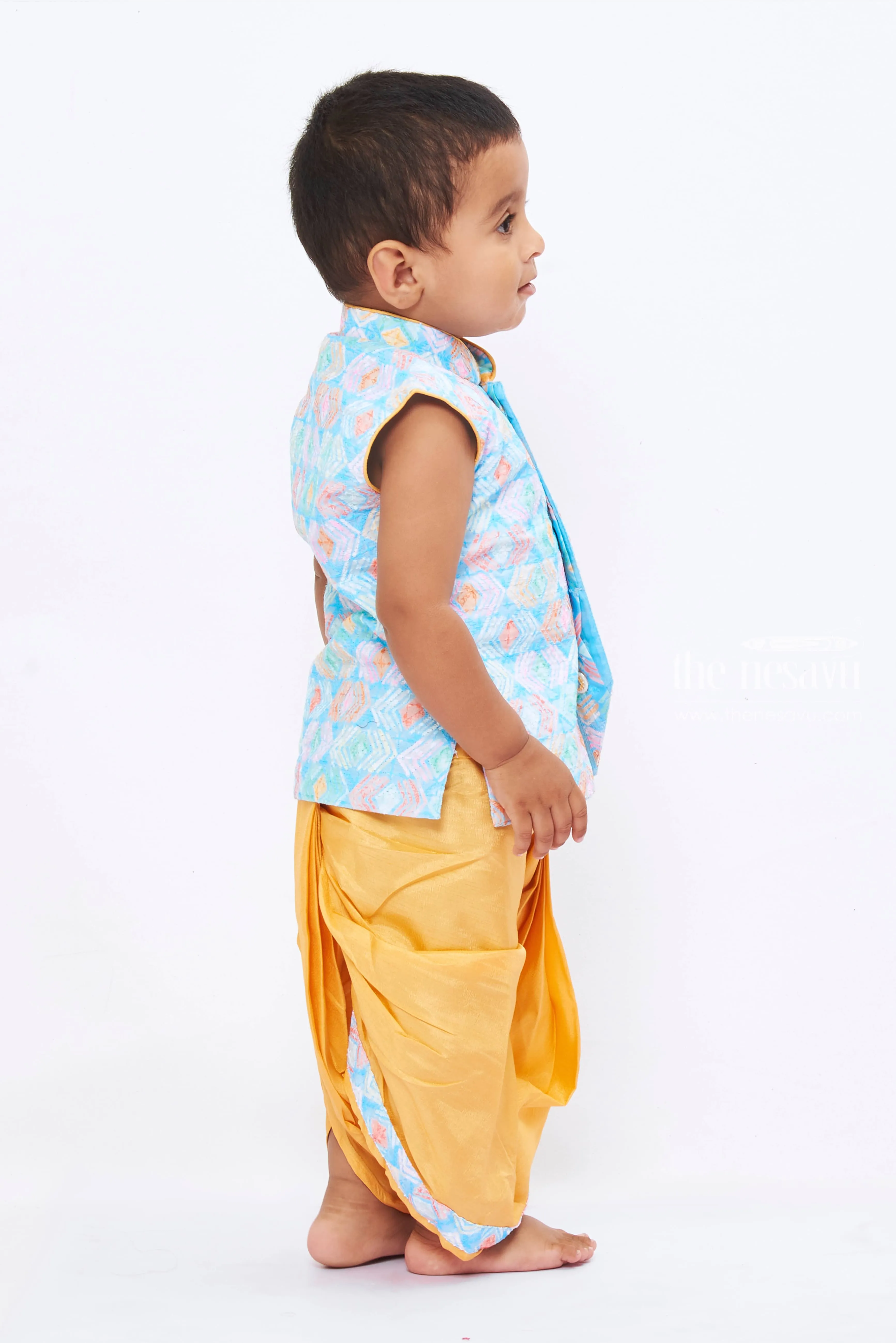 Boys Festive Kurta with Dhoti Pants - Traditional Elegance Reimagined