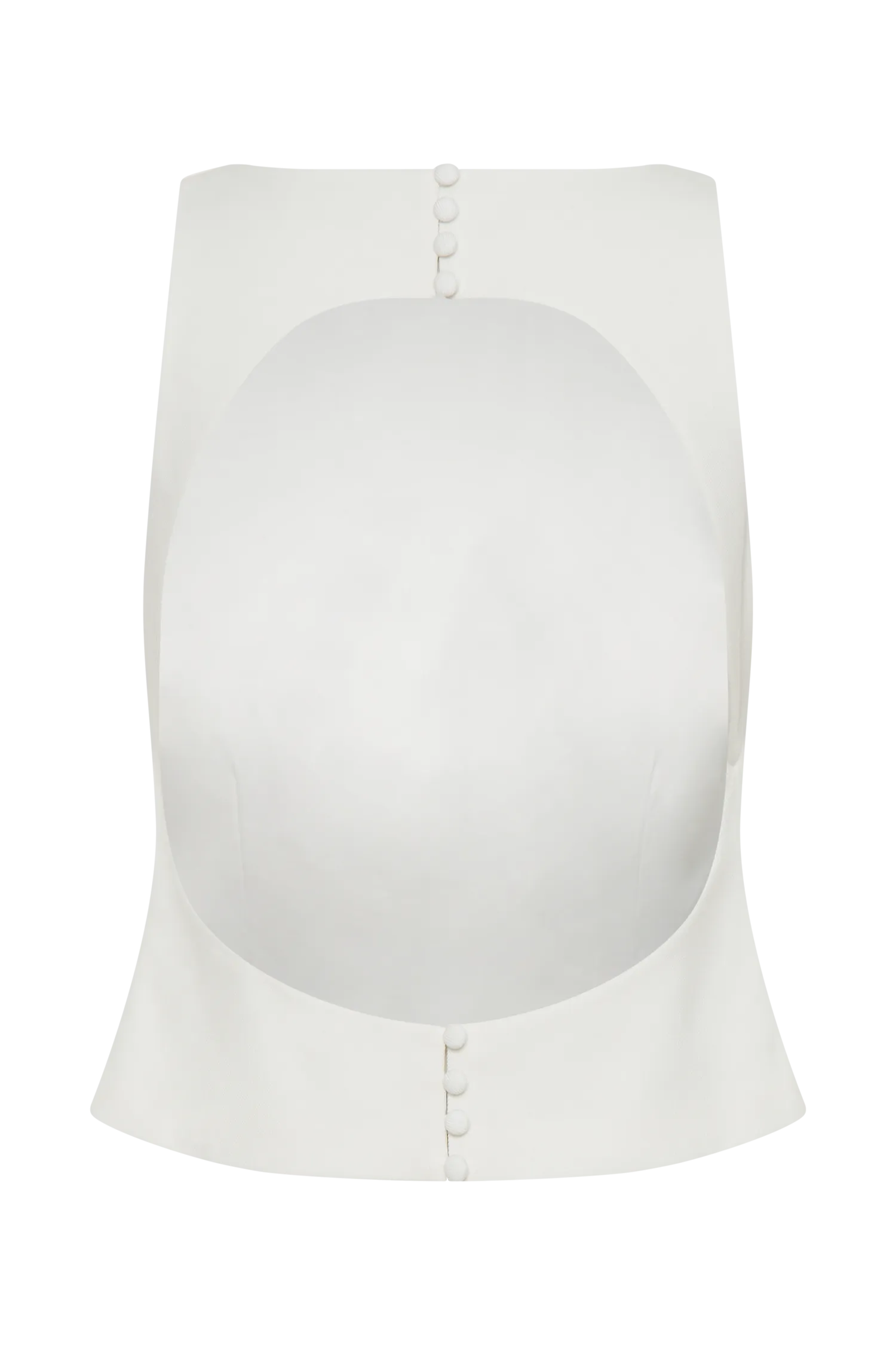 Brigette Boat Neck Longline Top - Ivory