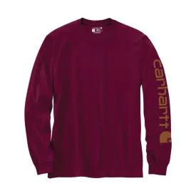 Carhartt Men's Long Sleeve Graphic Logo T-Shirt - Port