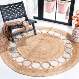 COFFMAN - ROUND JUTE BEIGE GRAY RUG