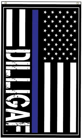 Dilligaf Blue Lives Matter 3x5ft