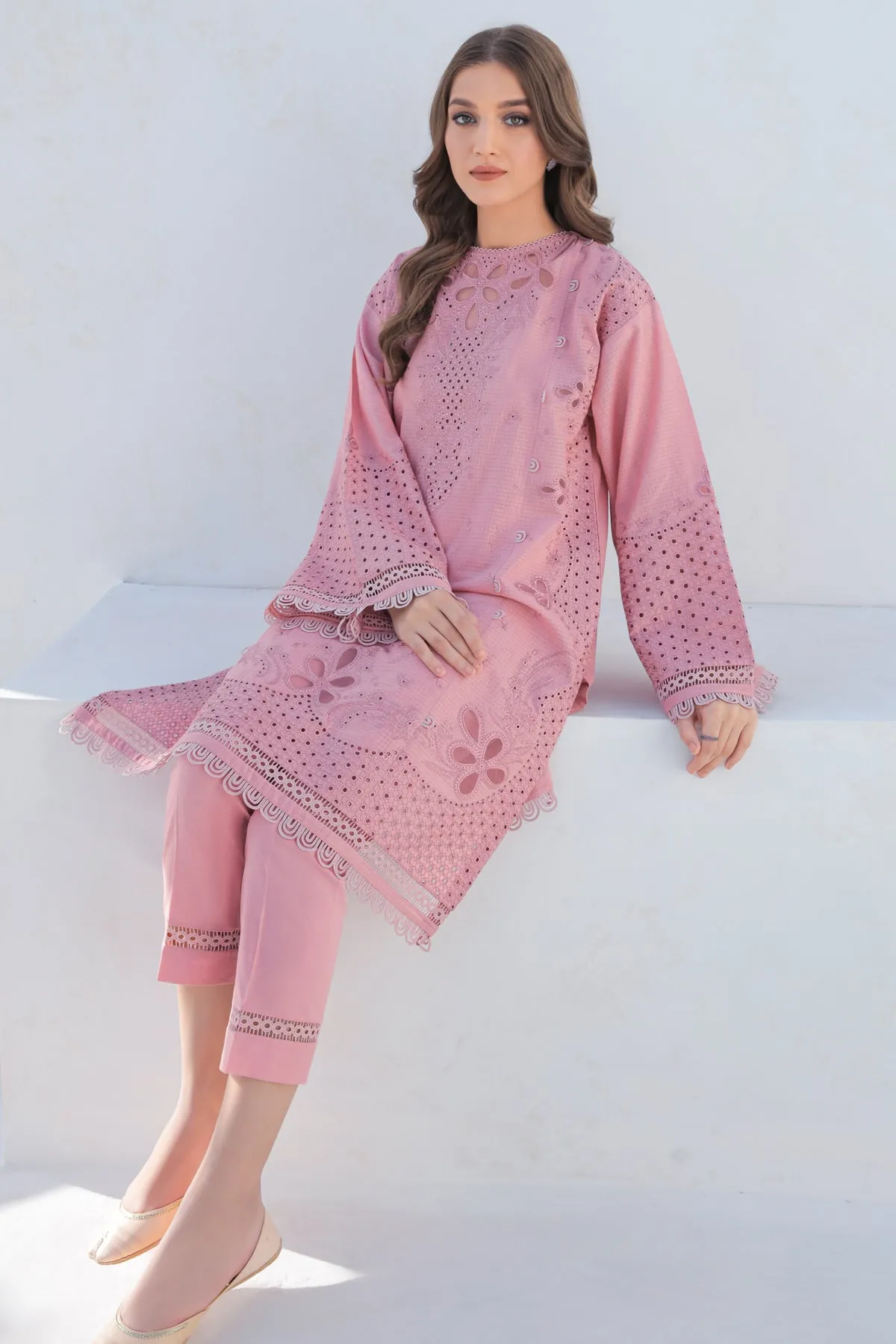 Embroidered Check Lawn RTW-1078