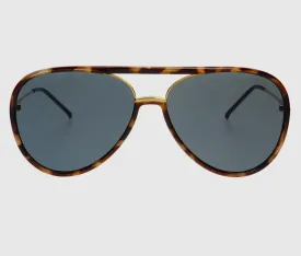 Freyrs Shay Tortoise Solid Gray Sunglasses