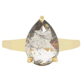 Glacier Gray Pear Diamond Ring