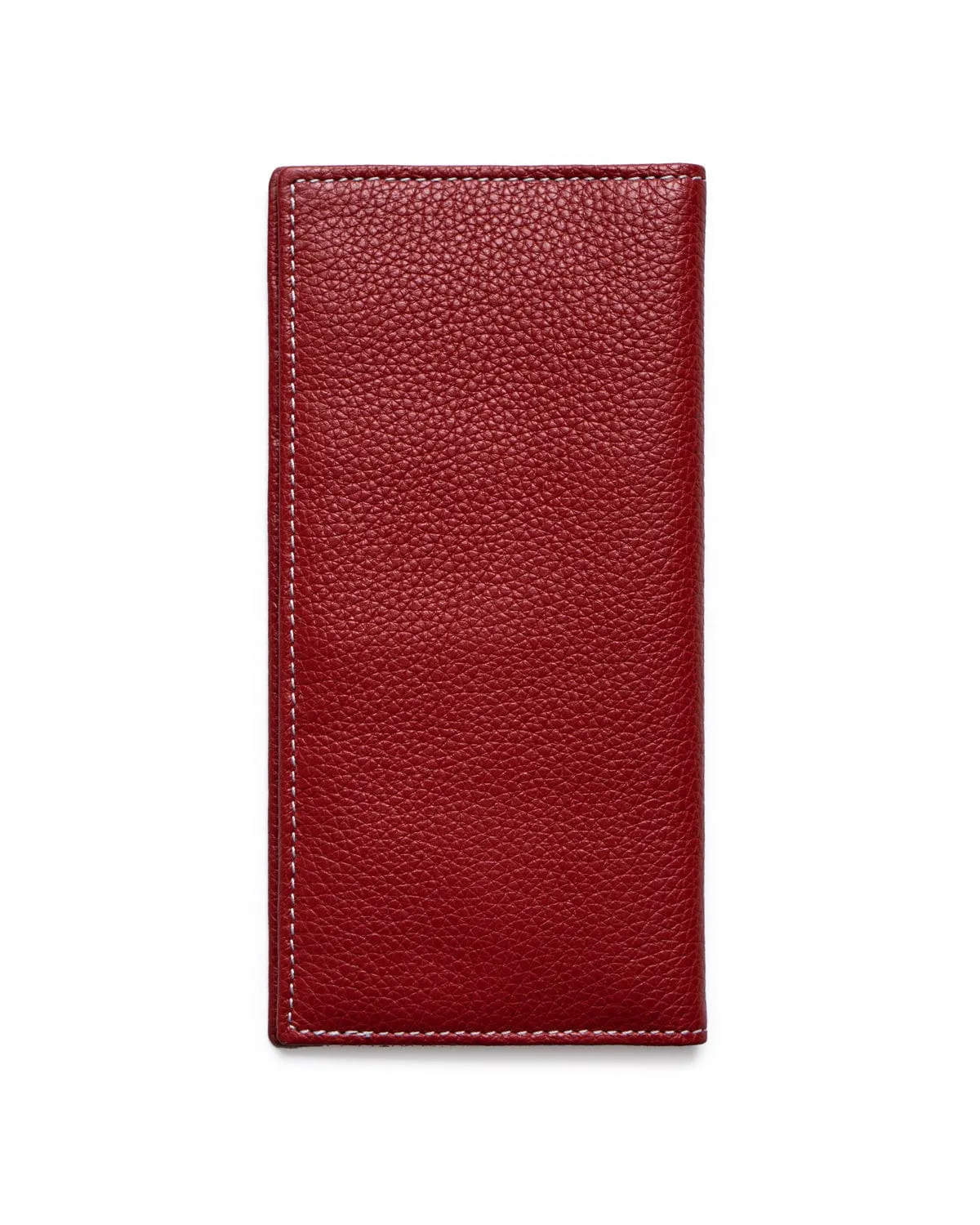 GLOBETROTTER - Full-grain Leather Long Wallet - Red