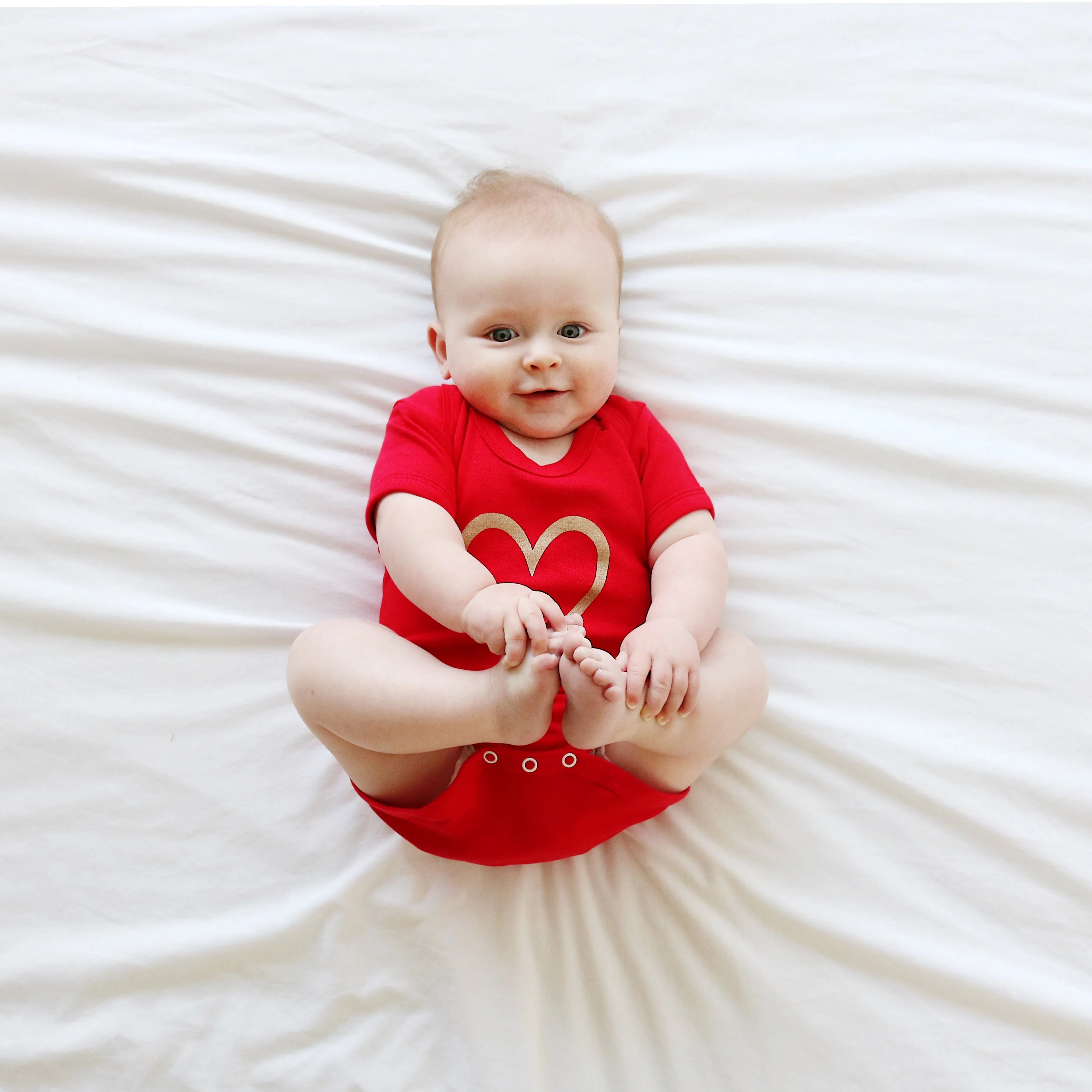 Gold Heart Baby Vest