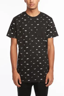 Guys Dino Print Pocket Tee