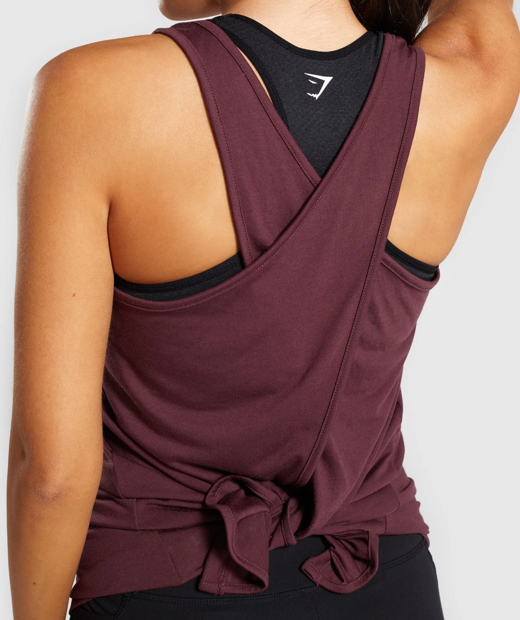 Gymshark Tie Back Vest - Berry Red