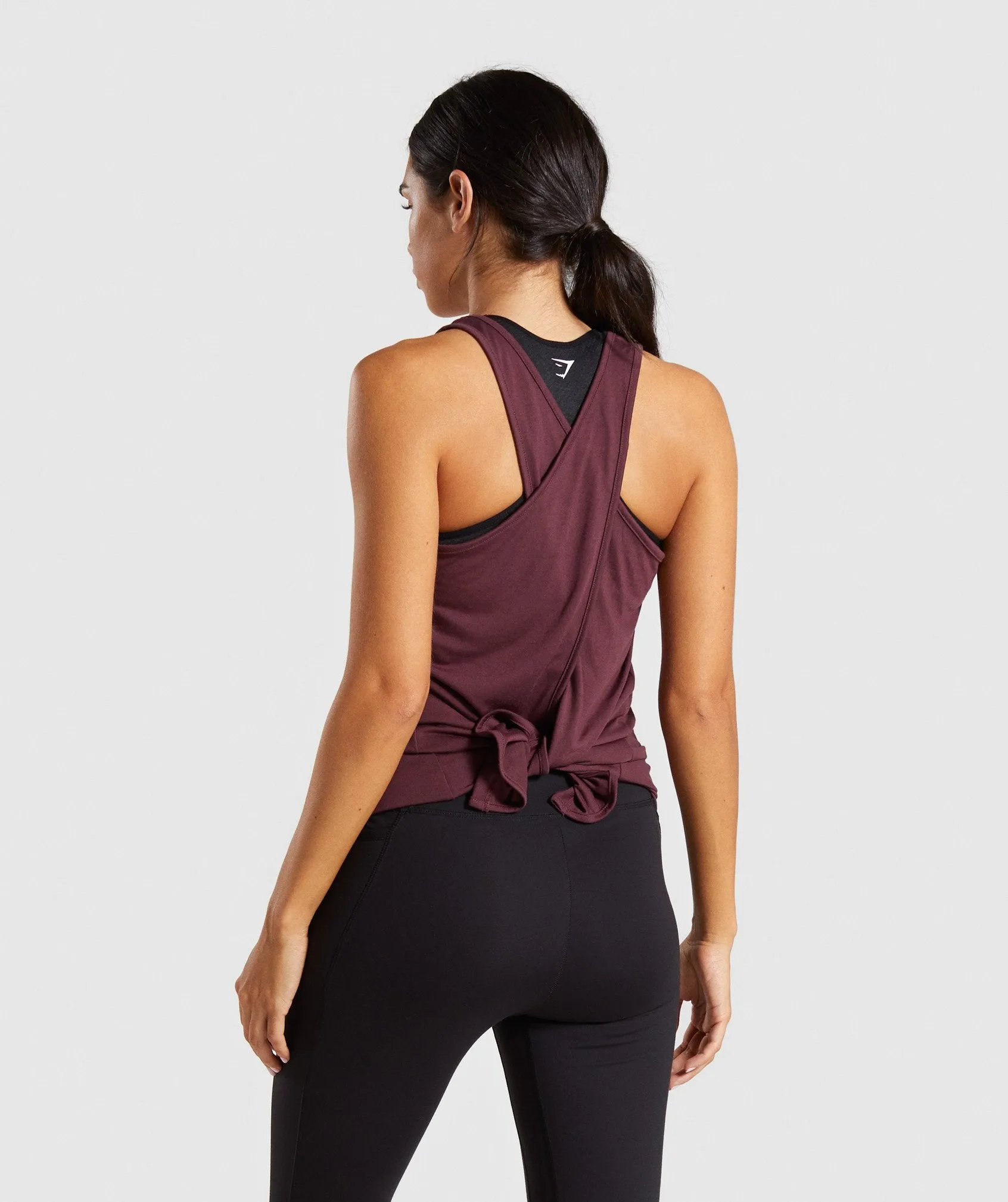 Gymshark Tie Back Vest - Berry Red