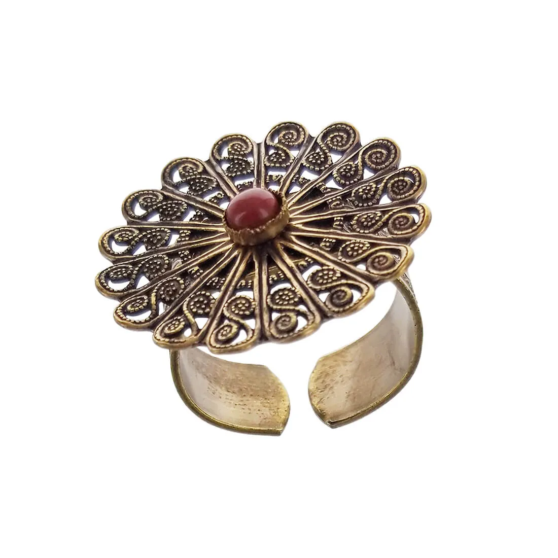 Jan Michaels Scroll Mandala Ring