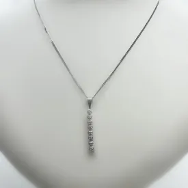 Journey diamond drop pendant in White Gold