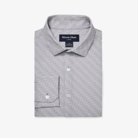 Leeward No Tuck Dress Shirt - Silver Dotted Diamond