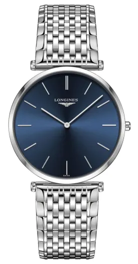 Unisex Longines La Grande Classique Stainless Steel Quartz Watch with Sapphire Blue Dial - Model L4.766.4.95.6