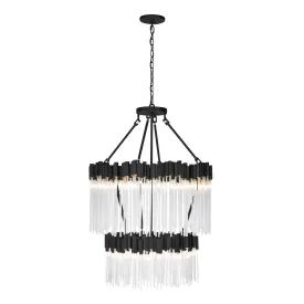 Matrix 309C14MBFG 14-Light Chandelier - Matte Black/French Gold