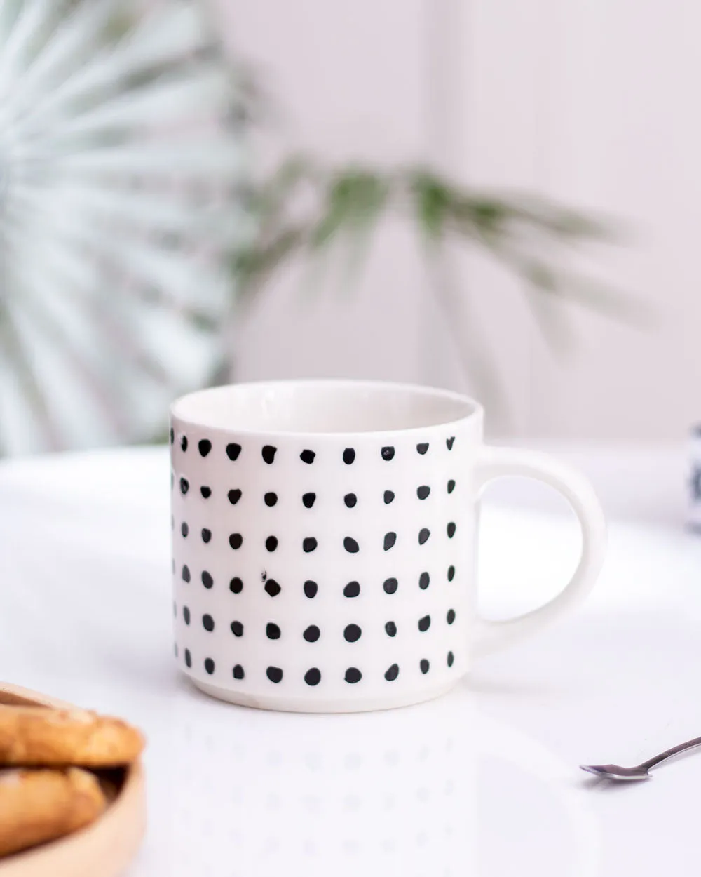 'Polkadots' Coffee Mug - White