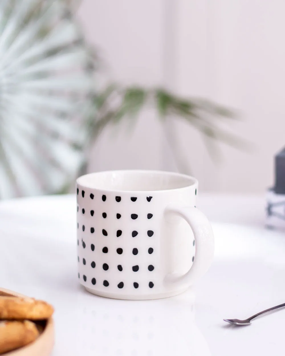 'Polkadots' Coffee Mug - White