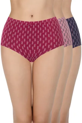 Printed High Rise Full Brief (Pack of 3)