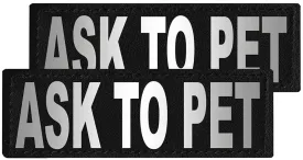 Reflective "Ask To Pet" Patches, Set of 2