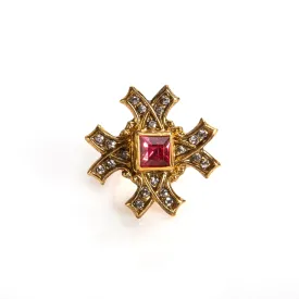 Saint Deco Cross Ring