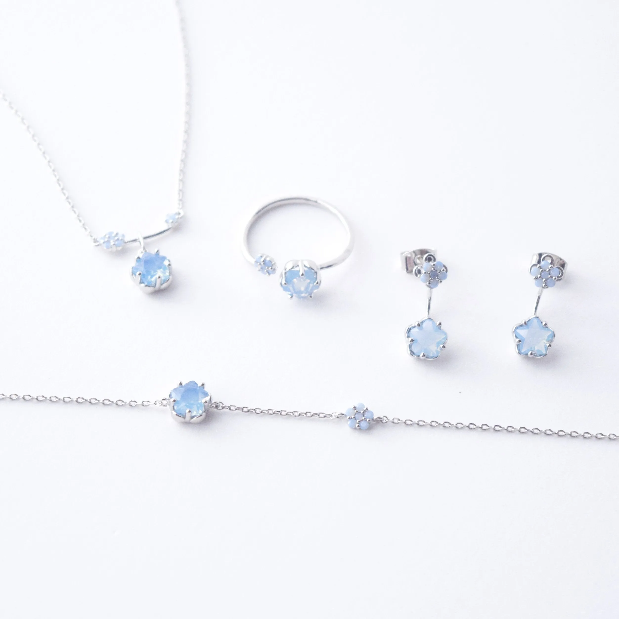 Silver Camellia Necklace