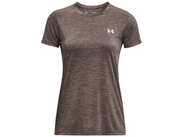 Under Armour Ladies Tech Twist Tee (Ash Taupe)