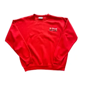 Vintage 90s Red Shell F1 Sweatshirt - Large