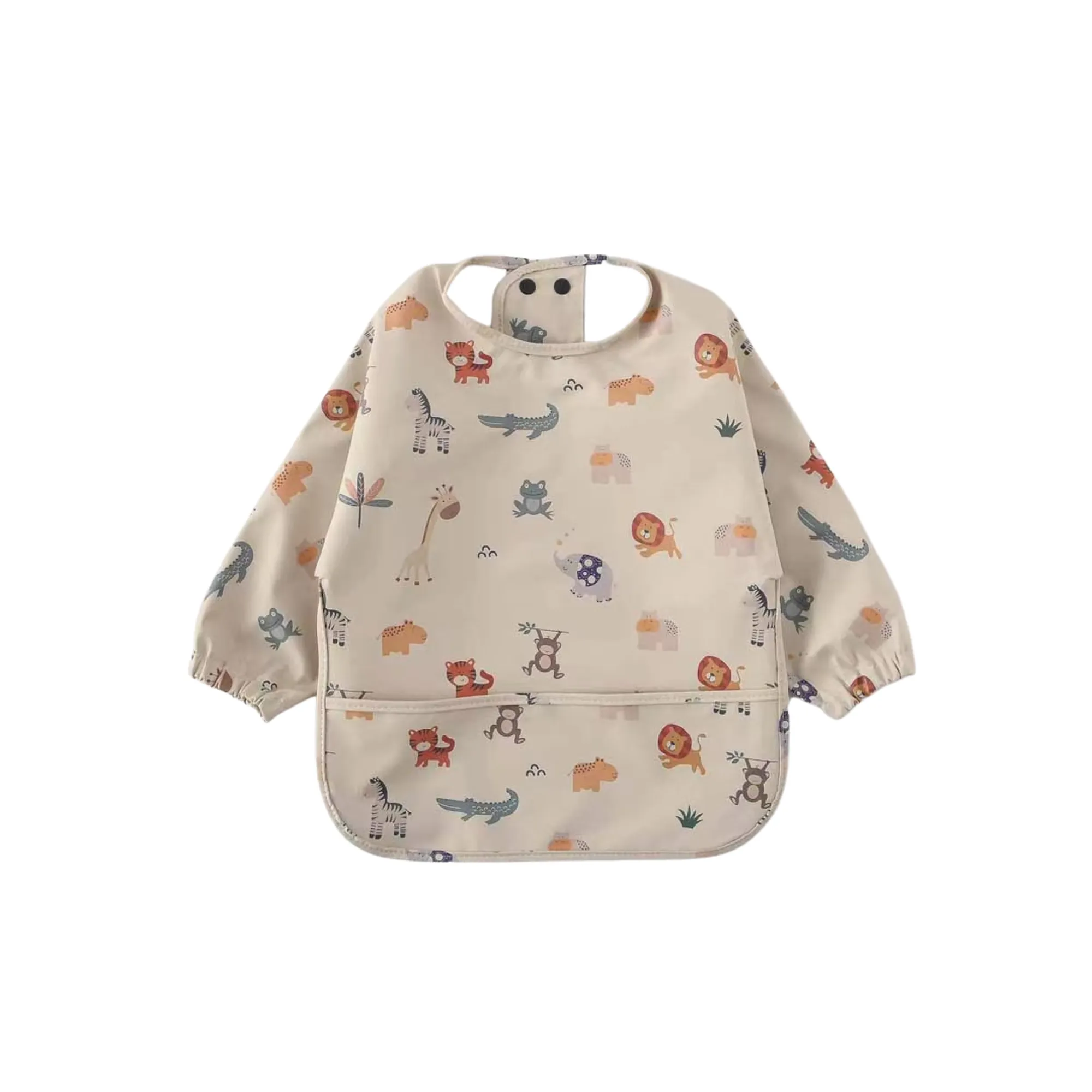 Waterproof Long Sleeve Baby Smock Bib in Sweet Savannah